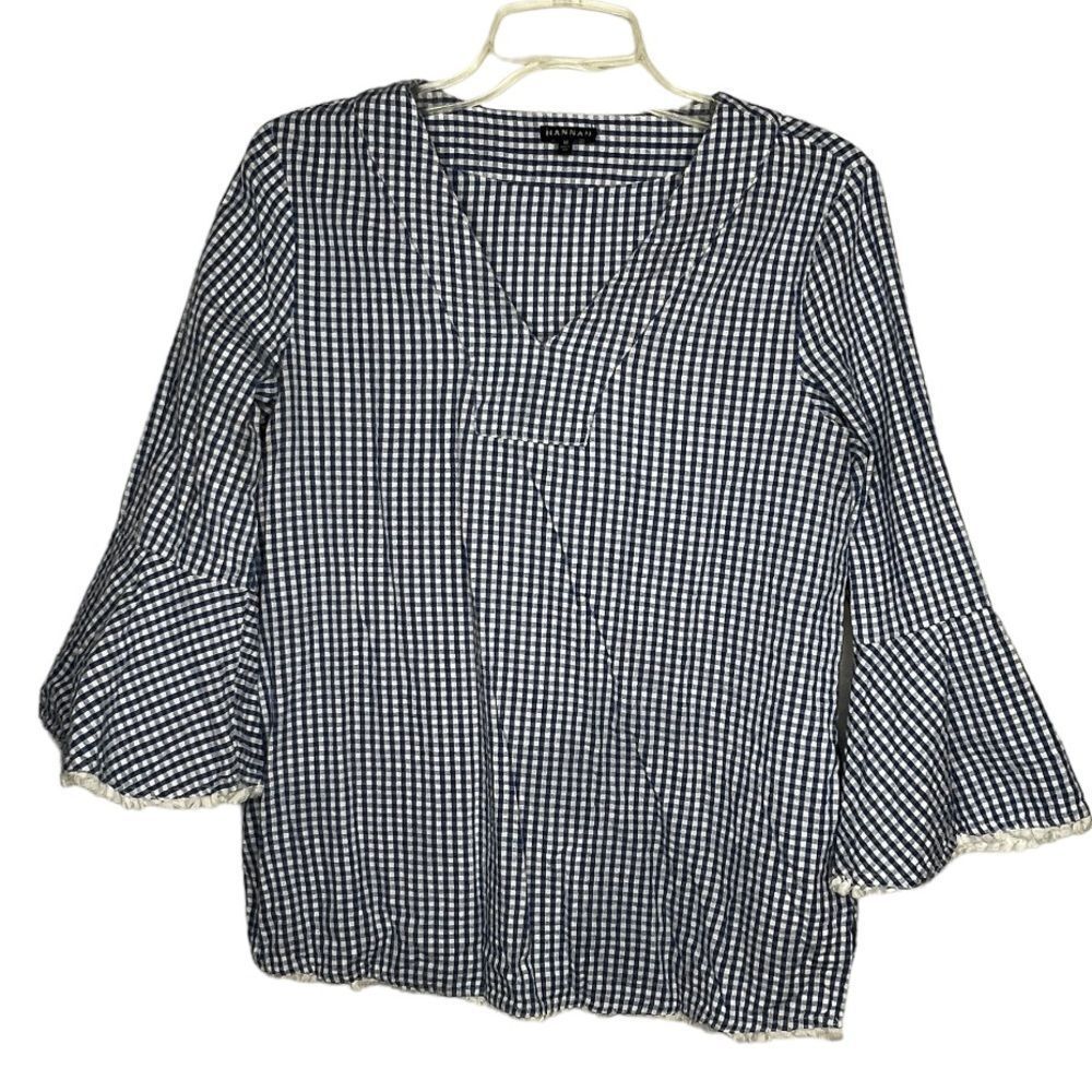 Hannah Checked Cotton Top
